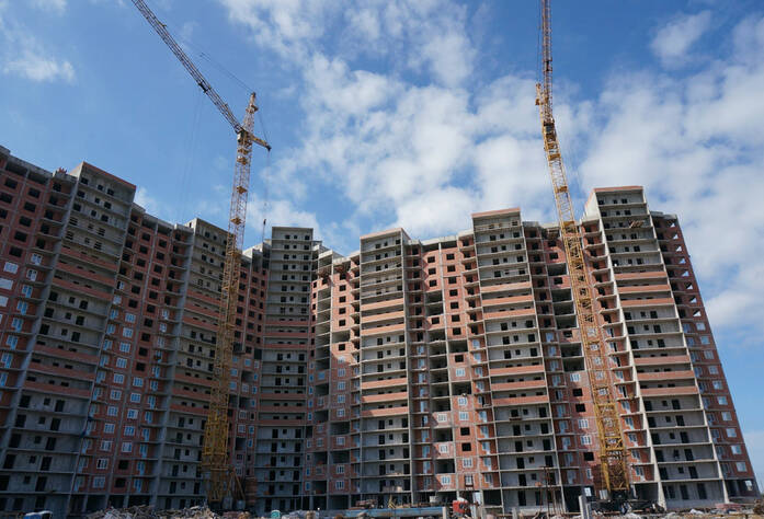 Строительство жилого комплекса «Ленинский парк» участок 6 секции 1-6 (май 2013)