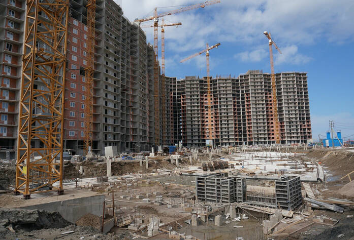Строительство жилого комплекса «Ленинский парк» участок 7 корпус Б (май 2013)