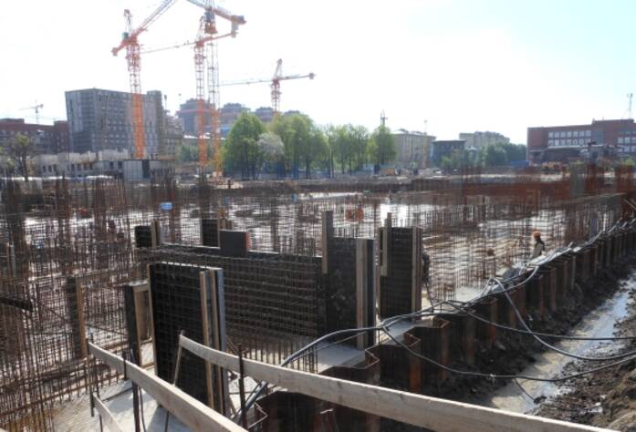 Строительство ЖК «Времена года» (май 2013 г.)