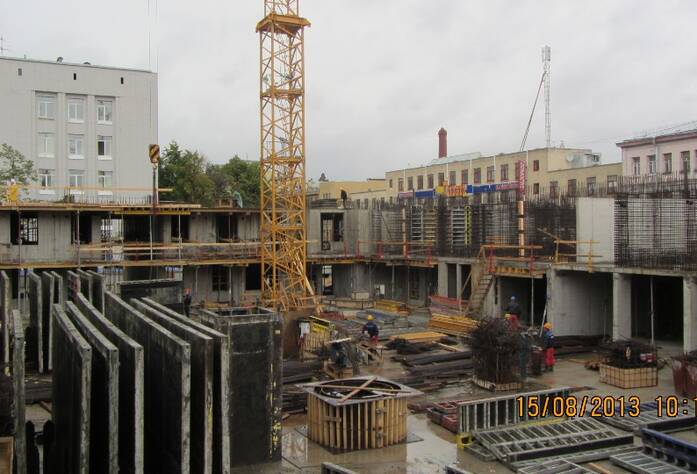 Строительство ЖК «На Гребецкой» (август 2013)