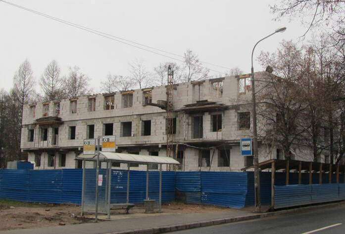 Ход строительства ЖК в Павловске (ноябрь 2013)
