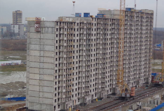 Строительство ЖК «Паркола» (осень 2013)