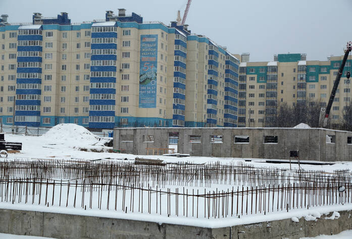 Строительство ЖК «Центральный» (январь 2013)
