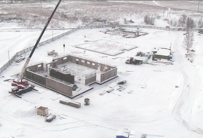 Строительство ЖК «Центральный» (январь 2013)