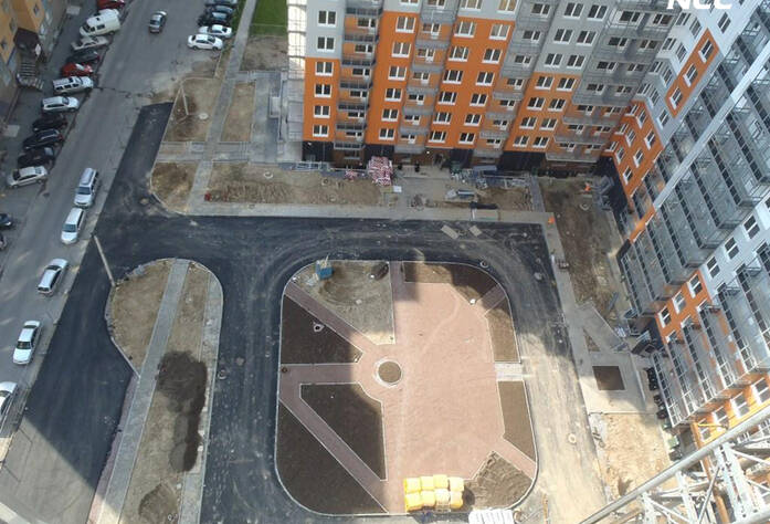 Строительство жилого комплекса «Эланд» 2 очередь (июль 2014)