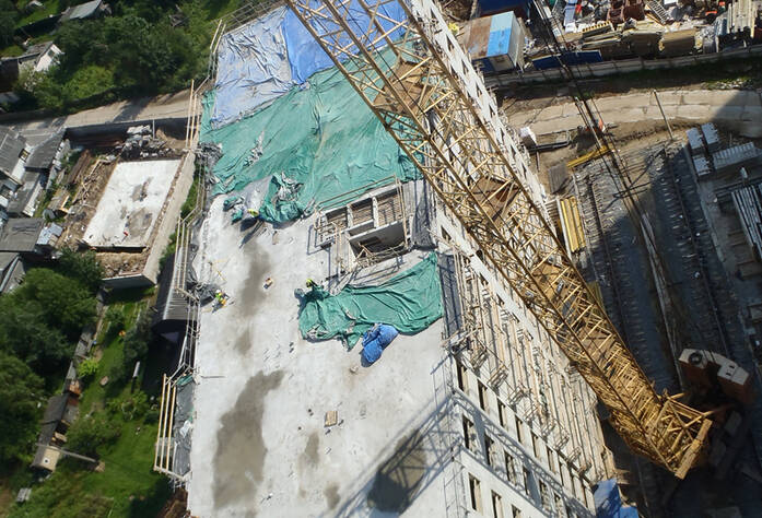 Строительство жилого комплекса «Эланд» 4 очередь (июль 2014)