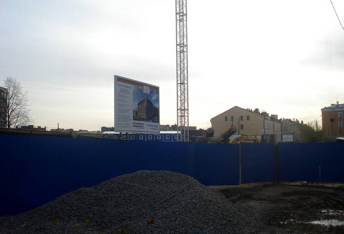 Строительство ЖК «На улице Кирочной, 57» (октябрь 2014)