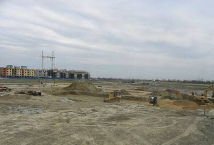 Строительство ЖК «Образцовый квартал» в рамках проекта «На Царскосельских холмах» (май 2015)