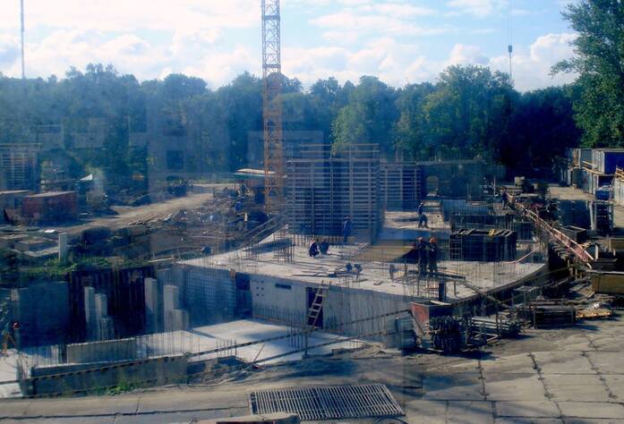 Строительство 1 корпуса ЖК «Stockholm» (август 2015)