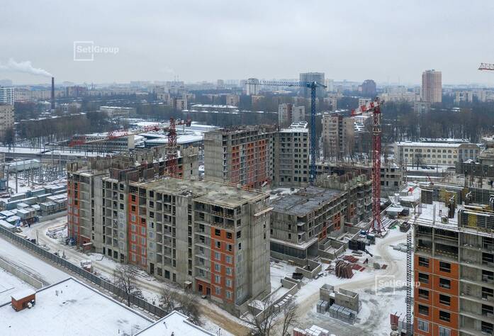 ЖК «Панорама парк Сосновка»:  ход строительства корп. 1