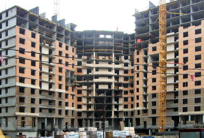 Строительство ЖК «Академ-Парк» (август 2011г.)